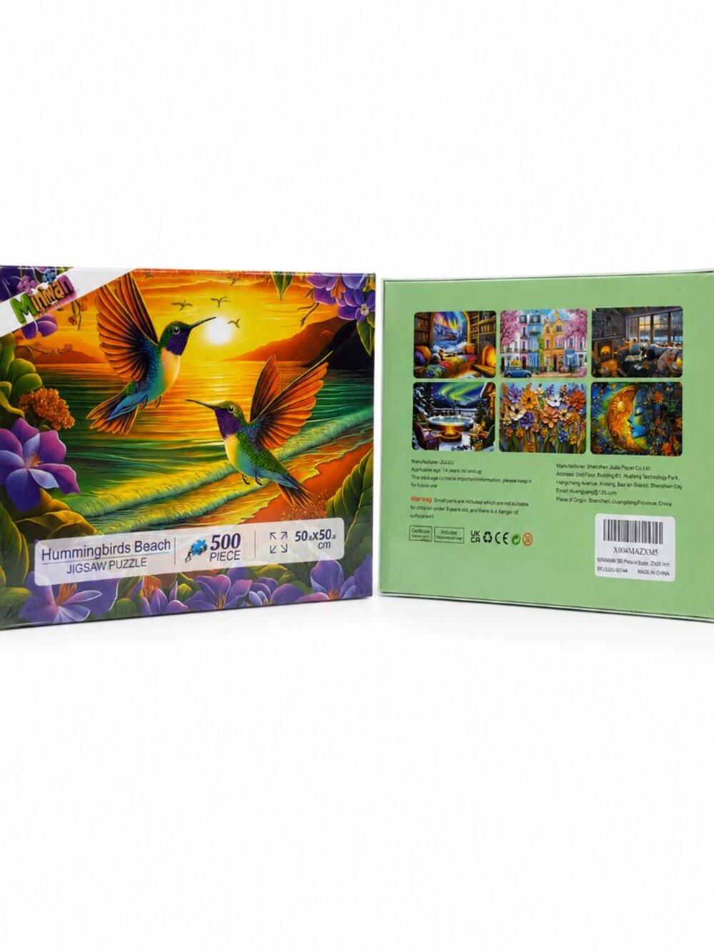 MINIWAN Hummingbirds Beach 500 Piece Jigsaw Puzzle Tropical Sunset
